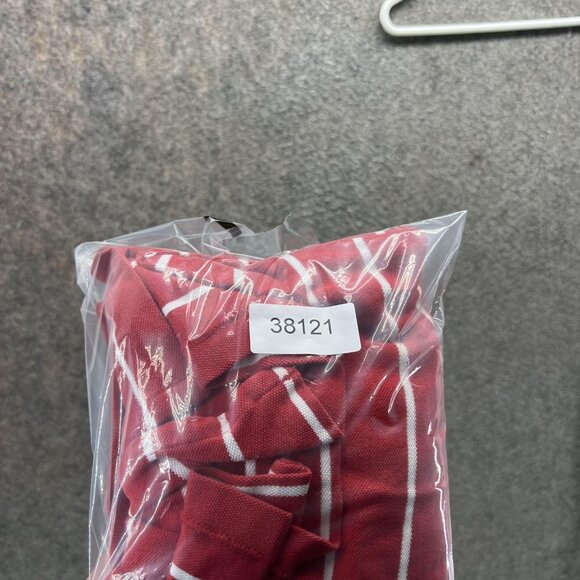 Polo Ralph Lauren Shirt Mens Large Red White Stripe Pony Logo Polo Short Sleeve - Picture 10 of 10